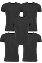 Boohoo 5 Pack Muscle Fit T Shirt Multi