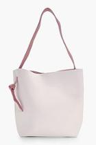 Boohoo Anya Contrast Handle Shopper