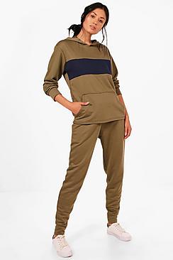 Boohoo Edie Slouch Lounge Hoodie & Jogger Set