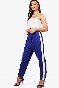 Boohoo Woven Contrast Panel Tapered Trousers