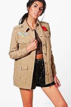 Boohoo Kaya Embroidered Utility Jacket