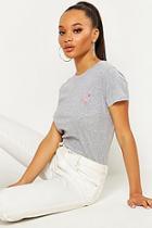 Boohoo Flamingo Badge T-shirt