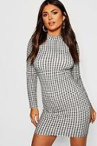 Boohoo Gingham Bodycon Mini Dress