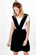 Boohoo Sierra Cross Strap Pinafore Dress