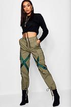 Boohoo Satin Tape Utility Cargo Trousers