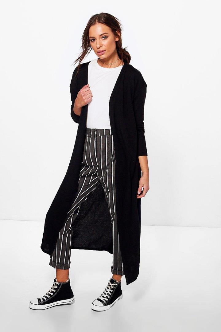 Boohoo Darcey Edge To Edge Cardigan Black