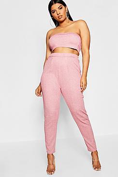 Boohoo Plus Glitter Lurex Jogger