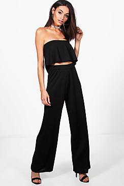 Boohoo Cari Bandeau Top & Trouser Co-ord Set