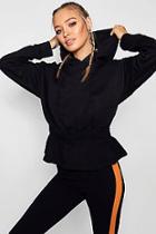 Boohoo Lynn Athleisure Ruche Detail Hoodie