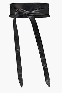 Boohoo Wrap Pu Obi Belt
