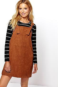 Boohoo Kelly Knot Front Pinafore Dress