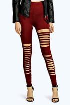 Boohoo Rosie Slit Jersey Leggings