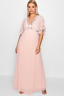 Boohoo Plus Jas Boutique Embellished Sequin Maxi Dress