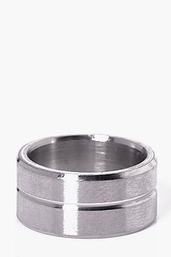Boohoo Brushed Silver Ring