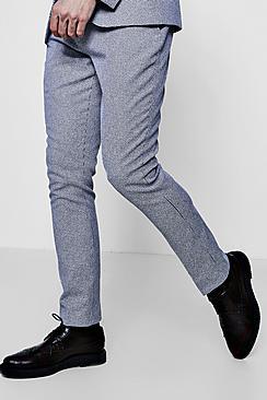 Boohoo Mini Check Skinny Fit Suit Trouser