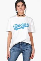 Boohoo Lucy Dodgers Oversized License Tee