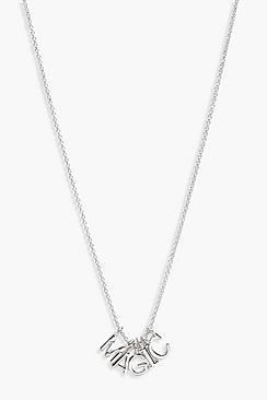 Boohoo Magic Slogan Necklace
