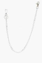 Boohoo Xlong Silver Wallet Chain Silver