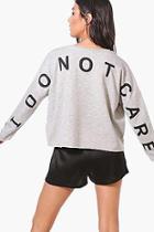 Boohoo Eva 'i Do Not Care' Lounge Top