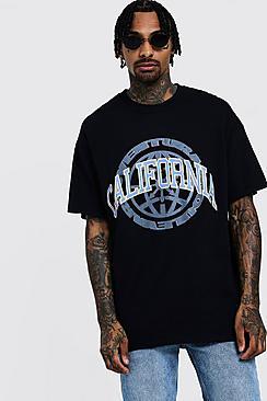 Boohoo Oversized T-shirt With California Print