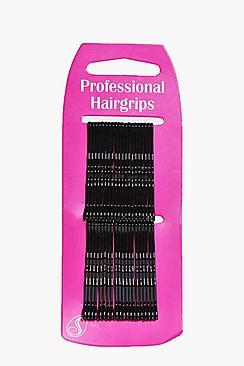 Boohoo Black Kirby Hair Grips 40 Pack