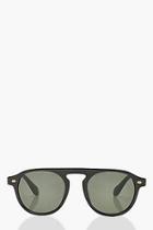 Boohoo Bar Round Frame Sunglasses