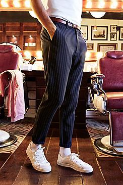 Boohoo Cropped Tailored Stripe Trousers