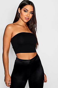 Boohoo Washed Jersey Bandeau