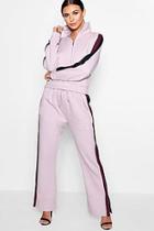 Boohoo Petite Athleisure Stripe Bomber Tracksuit