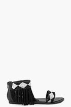 Boohoo Boutique Ruby Fringe 2 Part Suede Sandal