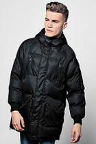 Boohoo Black Quilted Jacket With Technical Zip