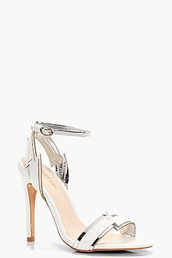 Boohoo Mollie Thunder Bolt Detail 2 Part Heel