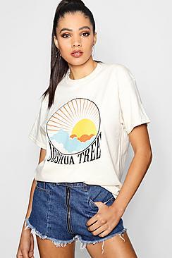Boohoo Tall Libby Vintage Look Slogan Tee