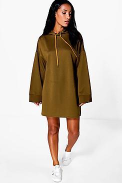 Boohoo Beth Wide Sleeve Relaxed Fit Sweat Dress