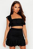 Boohoo Ruffle Strappy Top & Mini Skirt Co-ord
