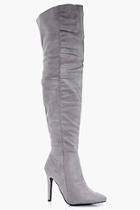 Boohoo Pointed Toe Over The Knee Boots