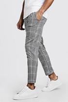 Boohoo Prince Of Wales Cropped Smart Jogger