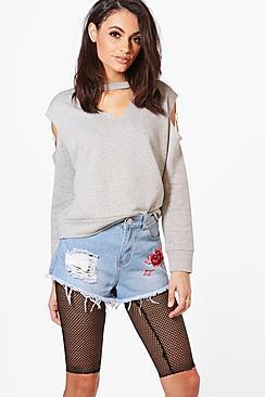 Boohoo Erin Fishnet Knee Length Leggings