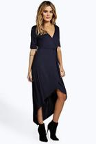 Boohoo Lydia Wrap Front Dress