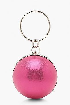 Boohoo Metallic Sphere & Ring Handle Bag