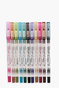 Boohoo 12 Piece Eye And Lip Liner Set