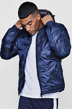 Boohoo Concealed Quilting Zip Through Jacket