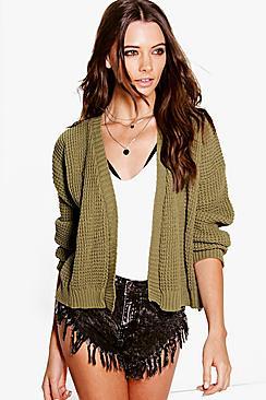 Boohoo Maria Waffle Knit Cardigan