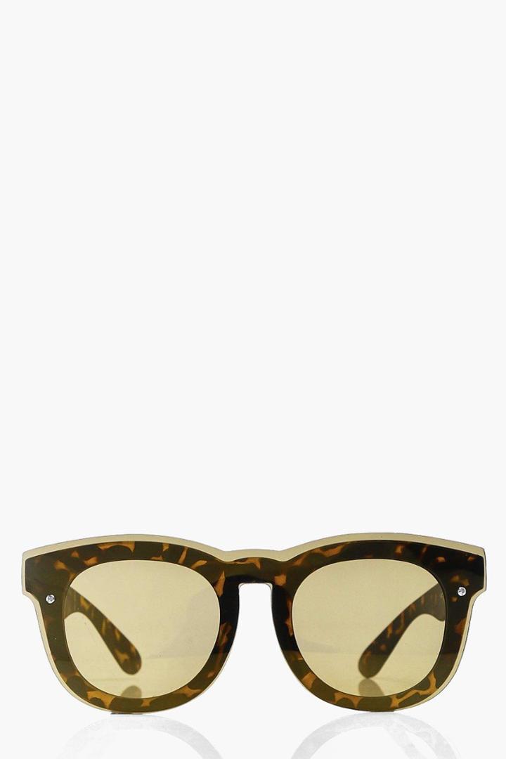 Boohoo Freya Tortoise Frame Cat Eye Sunglasses Brown
