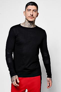 Boohoo Long Length Y Neck Slub Shirt