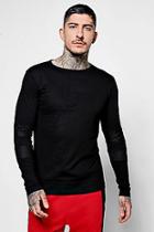 Boohoo Long Length Y Neck Slub Shirt