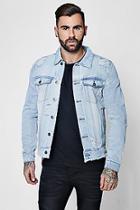 Boohoo Denim Distressed Western Jacket