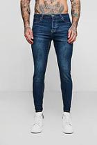 Boohoo Skinny Fit Jeans In Blue Wash