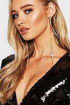 Boohoo Extra Long Slinky Chain Earrings