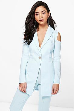 Boohoo Emma Cold Shoulder Blazer